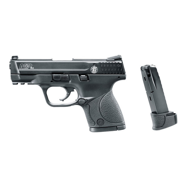 Smith & Wesson M&P9c 9 mm P.A.K. Schreckschuss Pistole schwarz incl 2 Magazine12 +15 Schuß, ab18J.