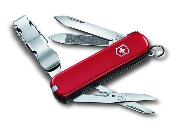 Victorinox NailClip 580,kleines Taschenmesser mit 8 Funktionen, Multifunktional-Messer, rot