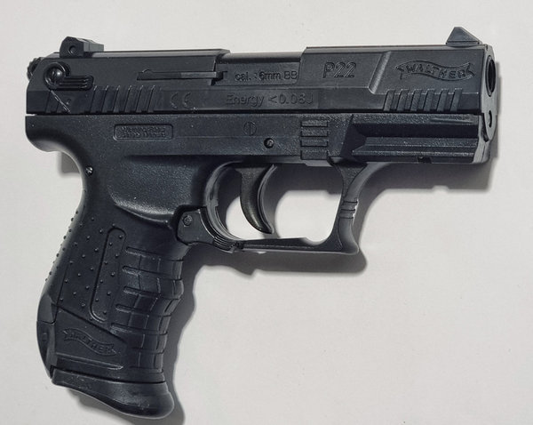 Walther  P22 mit max. 0.08 Joule Airsoft-pistole, Schwarz, ab 3 Jahren