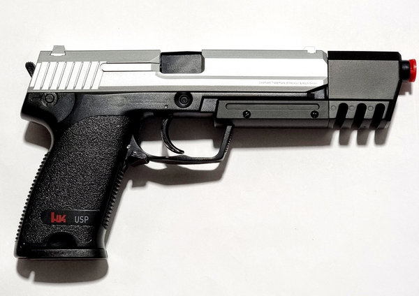 Heckler & Koch USP Match 6 mm BB Airsoft Federdruck Pistole, schwarz, 0,5 Joule, ab 14 J.