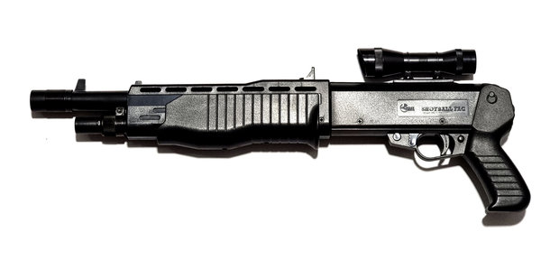 Combat Zone Shotball FAC Airsoft Gewehr 6 mm, 0,5 Joule, schwarz, ab 14 Jahren