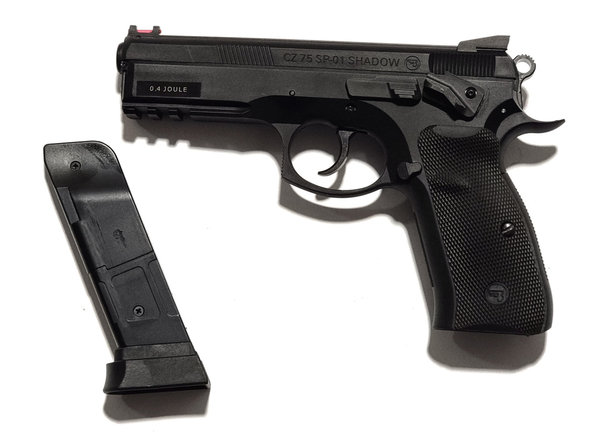 CZ SP-01 Shadow, Federdruck Airsoft Pistole 6 mm, schwarz, 0,5 Joule, ab 14 J.