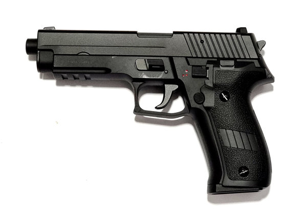 GSG P226 CM122 Metallschlitten, Elektrische Airsoft Pistole 6 mm, schwarz, 0,5 Joule, ab 14 Jahren