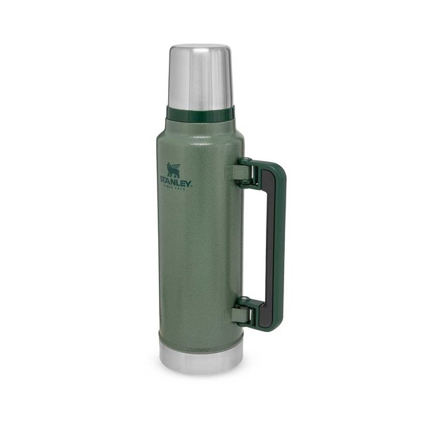 Stanley Classic Vakuum Flasche 1,4L grün, mit klappbarem Griff bis zu 40 Stunden hält heiße Getränke