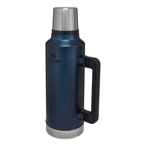 Stanley Classic Vakuum Flasche 1,9 L blau mit klappbarem Griff hält Getränke bis zu 45 Stunden heiß