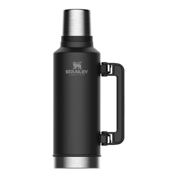 Stanley Classic Vakuum Flasche 1,9L schwarz mit klappbaren Griff hält Getränke bis zu 45Stunden heiß