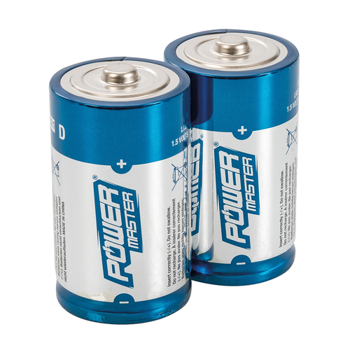Power Master Super-Alkali-Batterien, Typ D, LR20, Doppelpckg