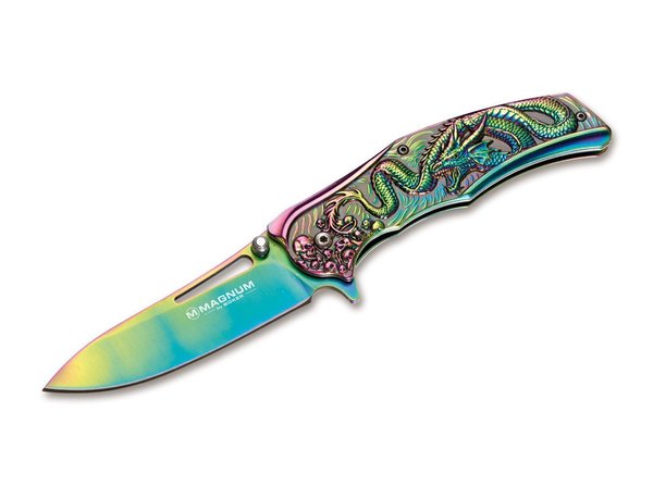 Taschenmesser Magnum by Böker - Rainbow Dragon, Federunterstützt