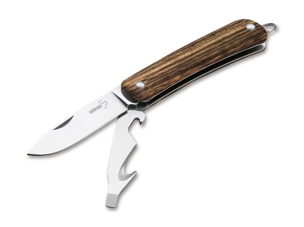 Magnum by  Böker Plus Mini Tech Tool Zebrawood 2, kleines Multitool für den Schlüsselanhänger, Holz