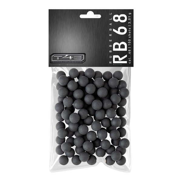 Munition Rubberballs T4E RB 68 Prac Series .68  - Inhalt: 100 Stk.,3,01g