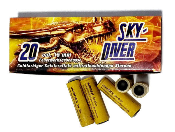 Umarex Sky Diver Signaleffekte mit Knistereffekt und Leuchtsternen 20 Stück, Pyrotechnik