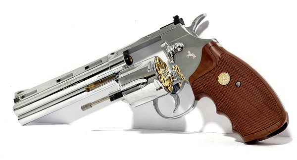Colt Python 6" Polished Chrome - Co2 Revolver 4,5 mm BB - 12g Co2, 3.5 Joule