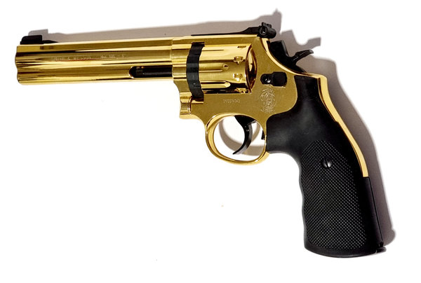 Smith & Wesson 686 6 Zoll CO2 Revolver 4,5 mm (.177) Diabolo Gold Finish , 4,0 Joule