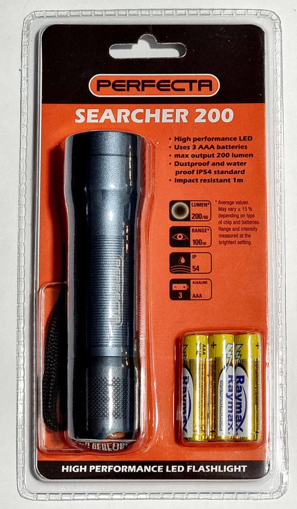 Perfecta Searcher 200,  max. 200 Lumen  Taschenlampe