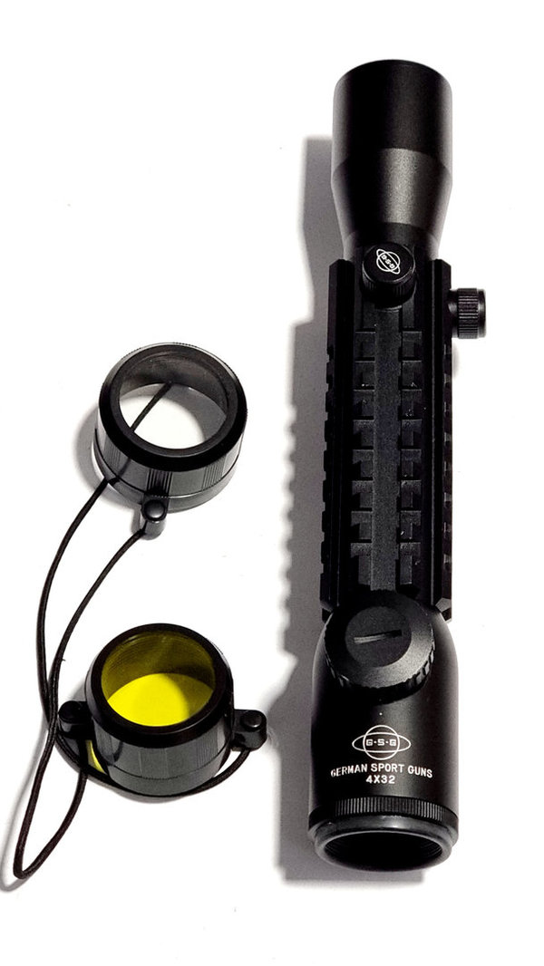 Zielfernrohr GSG 4x32 TriTac  beleuchtet - MilDot , Optik, für 11 oder 22 Montageschiene
