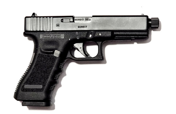 Glock 17  Co2 Kaliber 4,5 mm BB und Diabolo , Luftpistole, Threaded Barrel, BlowBack