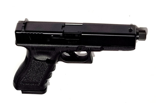 Glock 17  Co2 Kaliber 4,5 mm BB und Diabolo , Luftpistole, Threaded Barrel, BlowBack