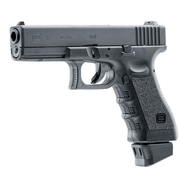 Glock 17 Deluxe 6 mm BB Airsoft CO2, 1,0 J., Blow Back, einstellbare Shoot-Up,CNC gefr. Aluschlitten