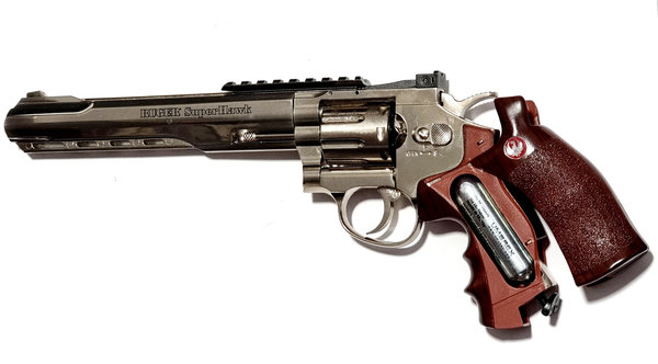 Ruger "SuperHawk 8" 6 mm BB - Silber Airsoft Revolver CO2, 4,0 Joule, Vollmetall