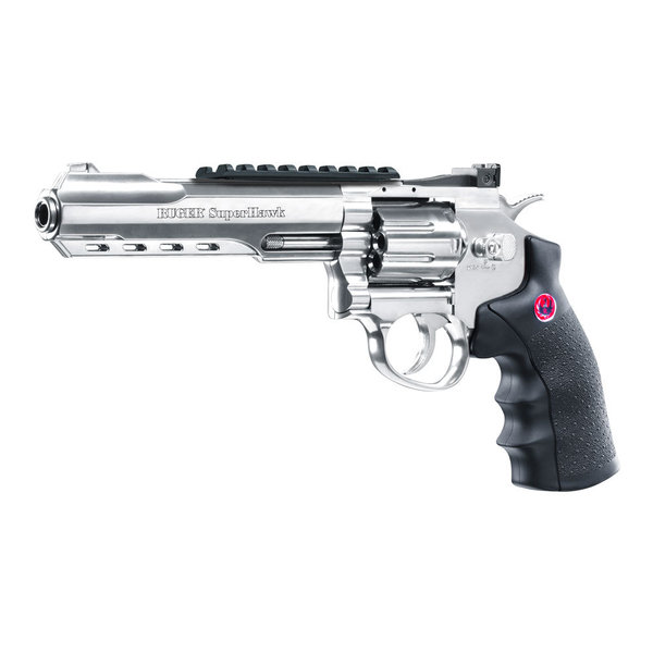 Ruger "SuperHawk 6",  6 mm BB - Silber / Chrom Airsoft CO2, 3 Joule, Vollmetall