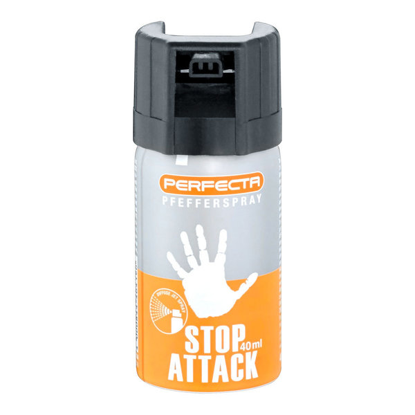 Perfecta Stop Attack Pfefferspray 40 ml - konischer Strahl Selbstverteidigung Abwehrspray