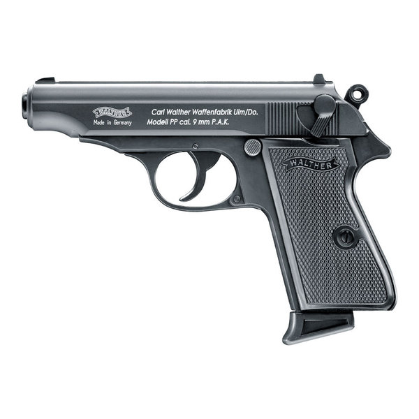 Walther PP , 9 mm P.A.K. - Schwarz, Schreckschusswaffe, Pistole ab 18 Jahren