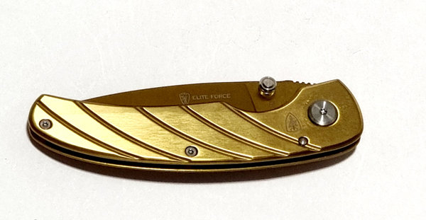 Umarex Elite Force EF149 Einhandmesser mit Gürtelclip, goldfarbig