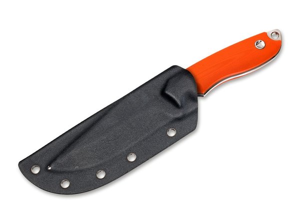 Magnum by Böker - Magnum EFD, Feststehendes Rettungs Messer, 440A orangefarbenen G10-Griffschalen