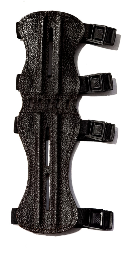 EL TORO Traditioneller Armschutz Mittel 29cm Glattleder dunkel braun