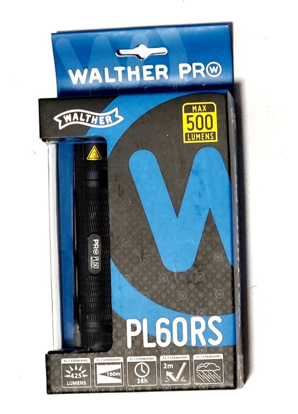 Walther Pro PL60RS LED, Tactical Taschenlampe max. 500 Lumen