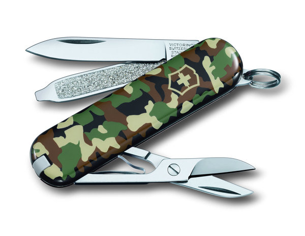 Victorinox Classic Desert-Camouflage, kleines Taschenmesser mit 7 Funktionen
