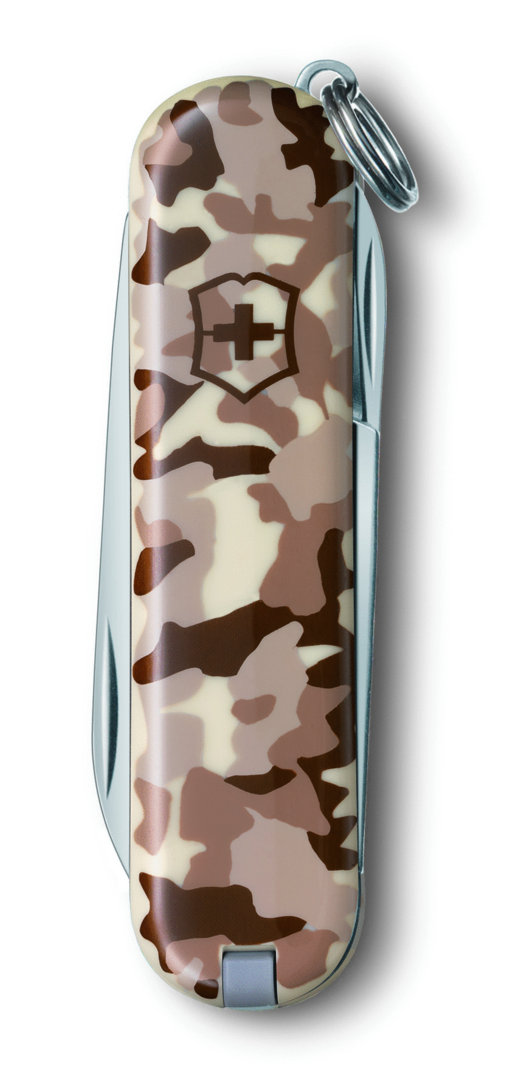 Victorinox Classic Camouflage, kleines Taschenmesser mit 7 Funktionen