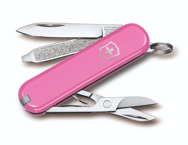 Victorinox Classic rosa , kleines Taschenmesser mit 7 Funktionen