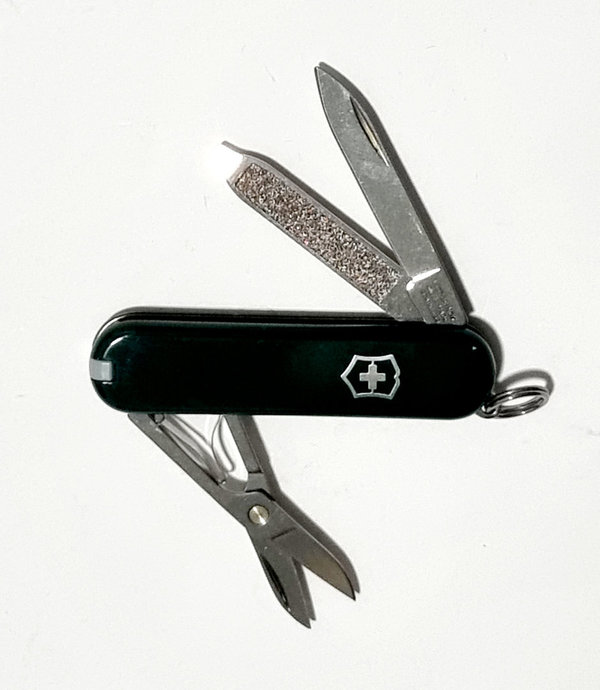 Victorinox Classic dunkel grün, kleines Taschenmesser mit 7 Funktionen