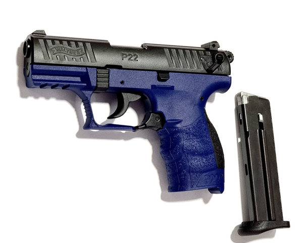 Walther P22Q 9 mm P.A.K. blau- schwarz, 18+, Schreckschuss Pistole