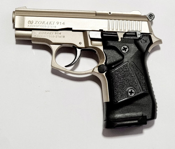 Zoraki Schreckschuss Pistole Mod. 914, 9 mm P.A.K.,satina