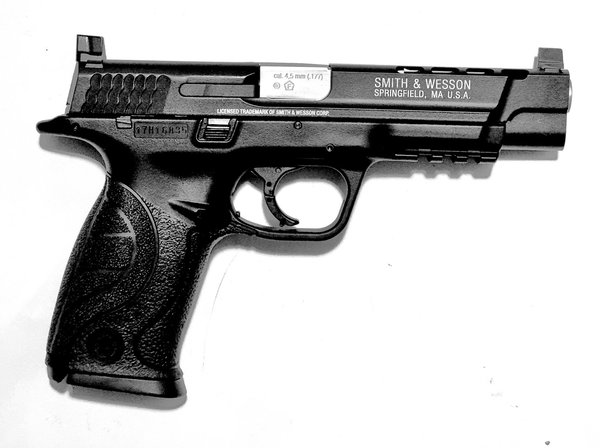 Smith & Wesson M&P 9L, 4,5 mm (.177) BB - Schwarz Luftpistole CO2, Blow Back