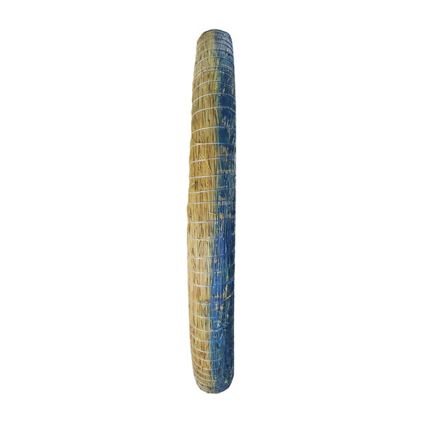 Runde Strohscheibe Deluxe - Zielscheibe in blau-natur-rot , 80cm x 12cm - bis max. 40 lbs