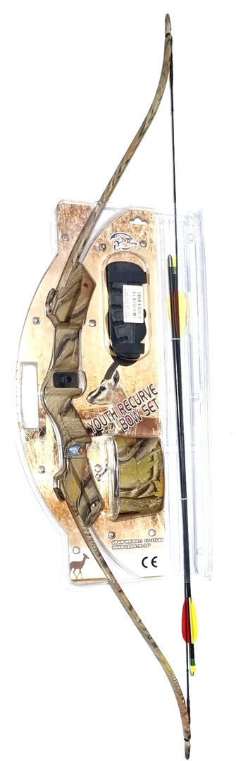 Jugend Recurve-Bogen Set Man Kung- 17- 21Lbs verstellbar in eleganten Farbe autmn Camo