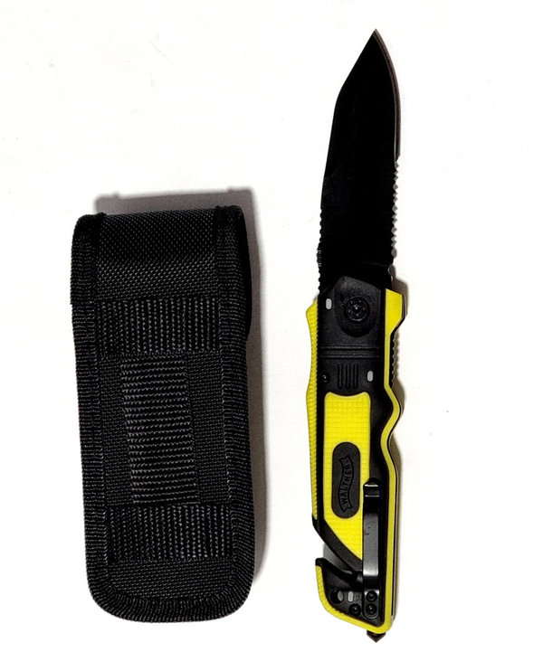 Walther RK - Rescue Knife 440 - Gelb Rettungsmesser, Klappmesser