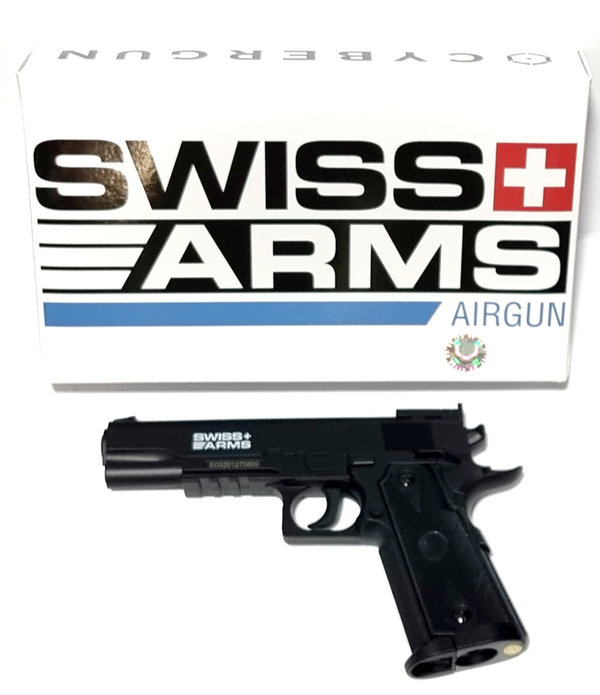 Swiss Arms P1911 Match - Druckluft Pistole 4,5 mm BBs Co2 Non Blow Back
