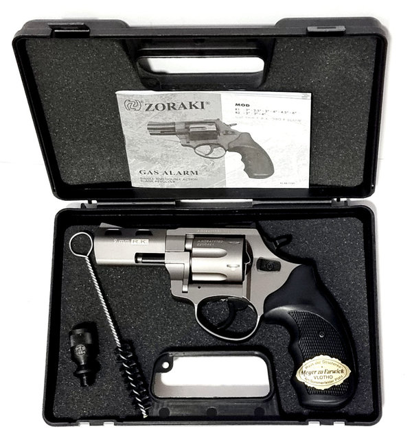 Zoraki Mod. R2 - 3",Gas Signal Revolver, 9 mm P.A.K - 380 R blank, titan, frei ab 18 j
