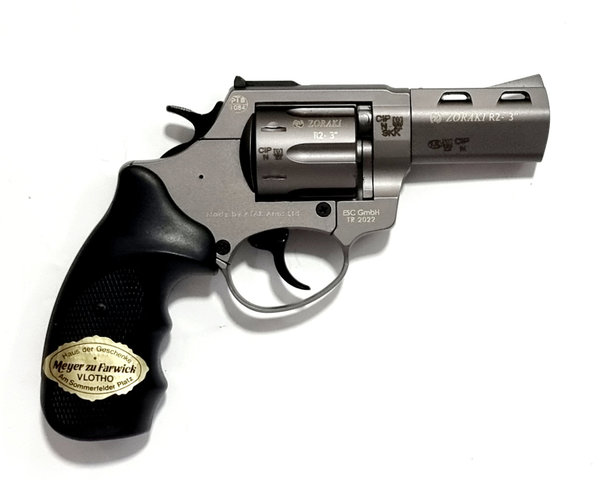 Zoraki Mod. R2 - 3",Gas Signal Revolver, 9 mm P.A.K - 380 R blank, titan, frei ab 18 j
