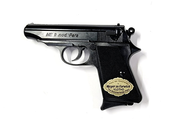ME 9 Mod. Para, Kal. 9 mm P. A. Knall, schwarz brüniert, Schreckschußpistole, frei ab 18 Jahren