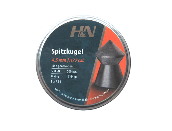 Diabolo H&N Spitzkugeln, 4,5mm, 500 Stck. in Dose