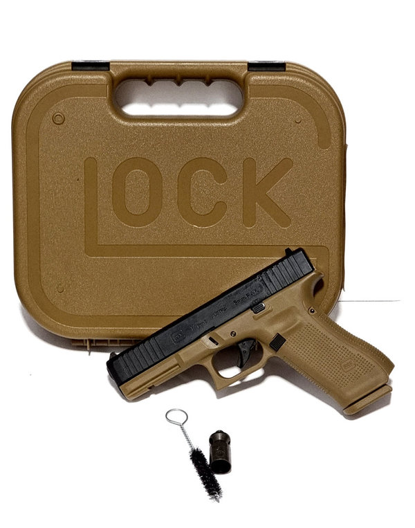 Glock G17 Gen5 Coyote French Edition , 9 mm P.A.K. -  Schreckschuss Pistole, im original Glockkoffer