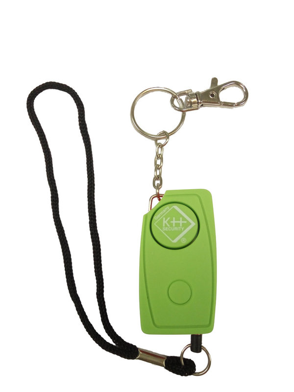 Personenschutzalarm - grün - extrem lauter Alarm mit ca. 120dB - mit LED -  nur 22 g